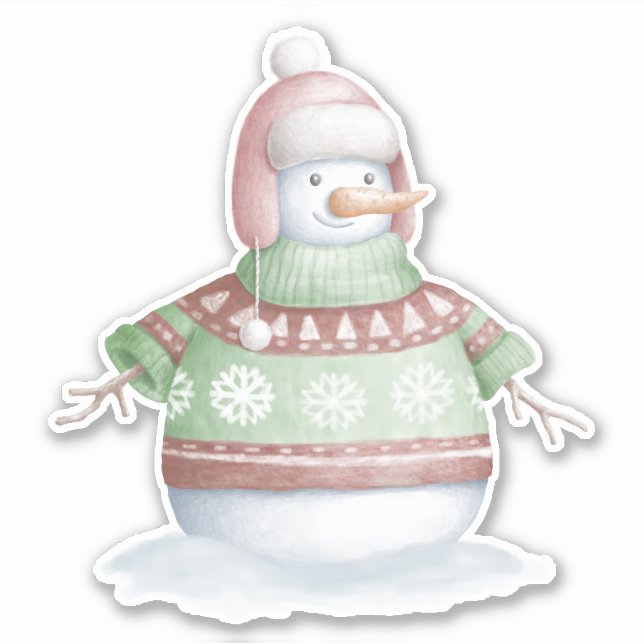 Snowman  sticker (Front)