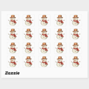 Snowman Sticker Cozy Winter Character Doodle