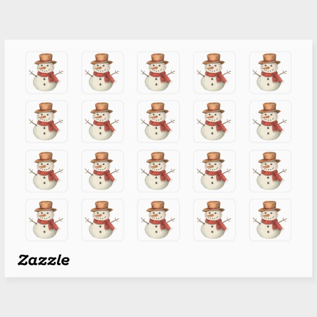Snowman Sticker | Cozy Winter Character Doodle (Sheet)