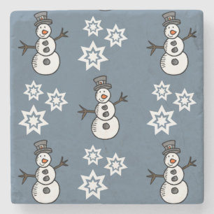 Snowman Stone Coaster