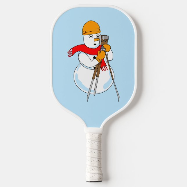 Snowman Surveyor Pickleball Paddle (Front)