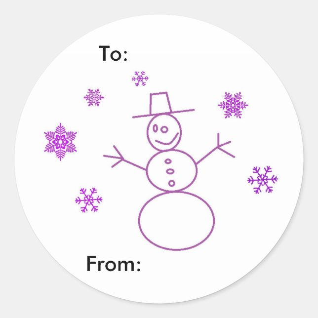 Snowman Tags (Front)