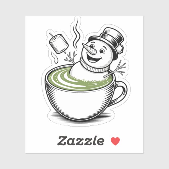Snowman Taking Bathub On Macha Christmas  (Sheet)