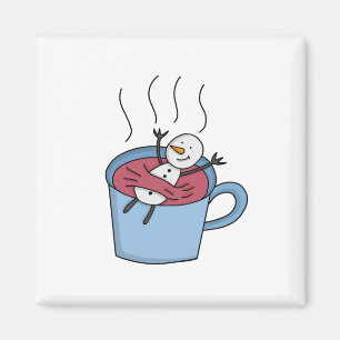 Snowman Tea Coffee Magnet