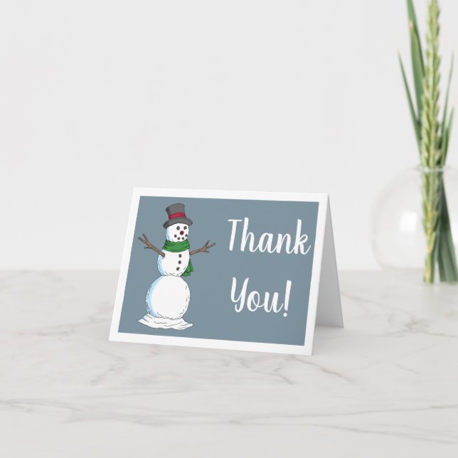 Snowman Thank You Card (Front)