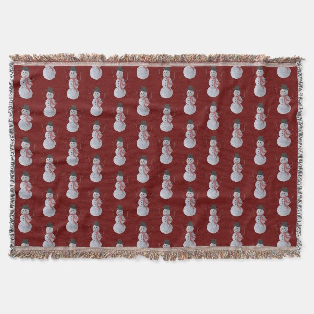 Snowman Throw Blanket (Front)