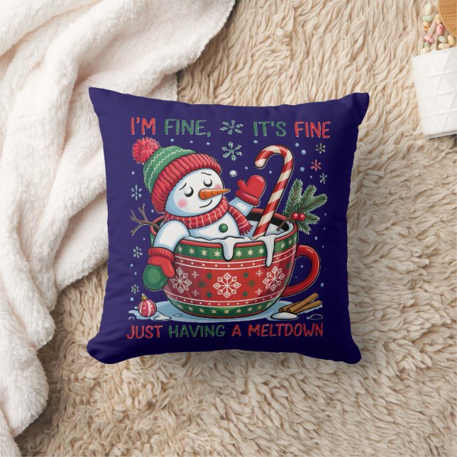 Snowman Throw Pillow (Blanket)