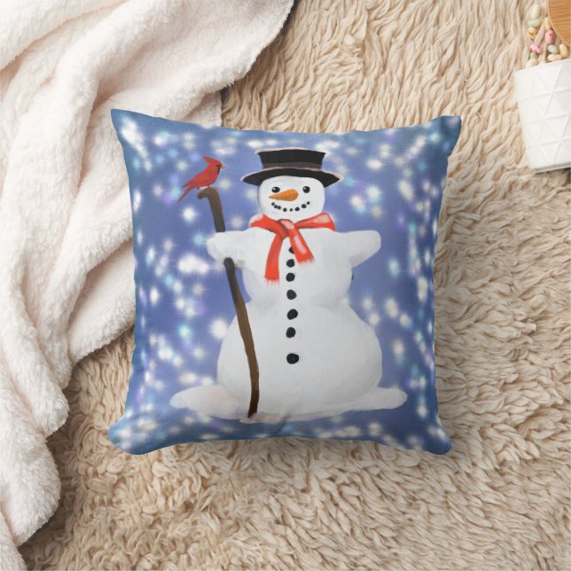Snowman Throw Pillow (Blanket)