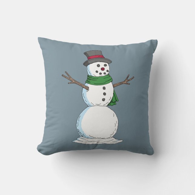 Snowman Throw Pillow (Front)