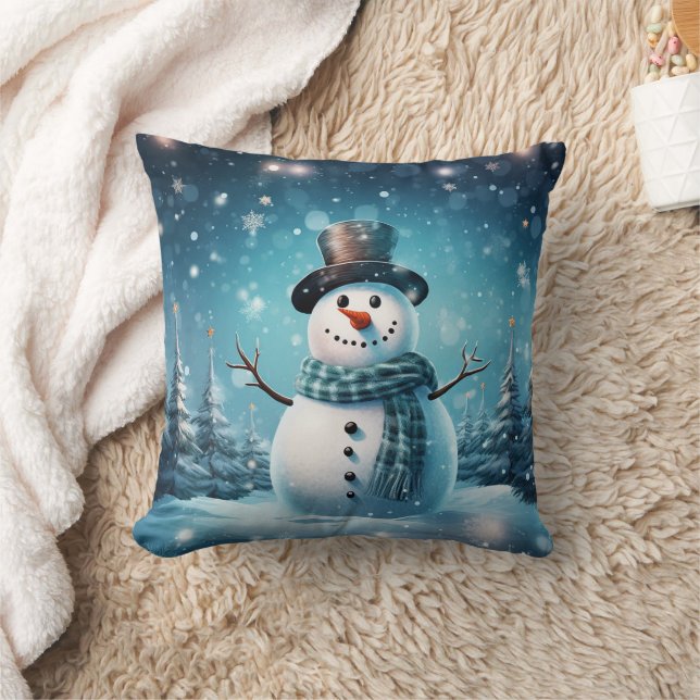 Snowman Throw Pillow (Blanket)