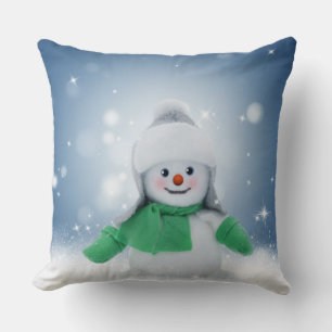 Snowman Throw Pillow