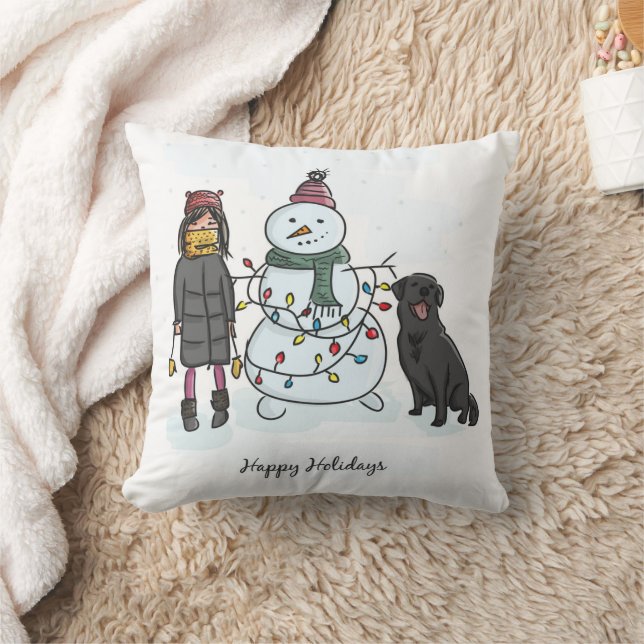 Snowman Throw Pillow (Blanket)