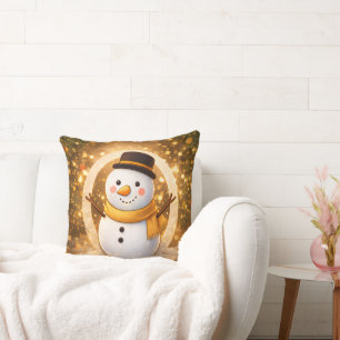 Snowman Throw Pillow