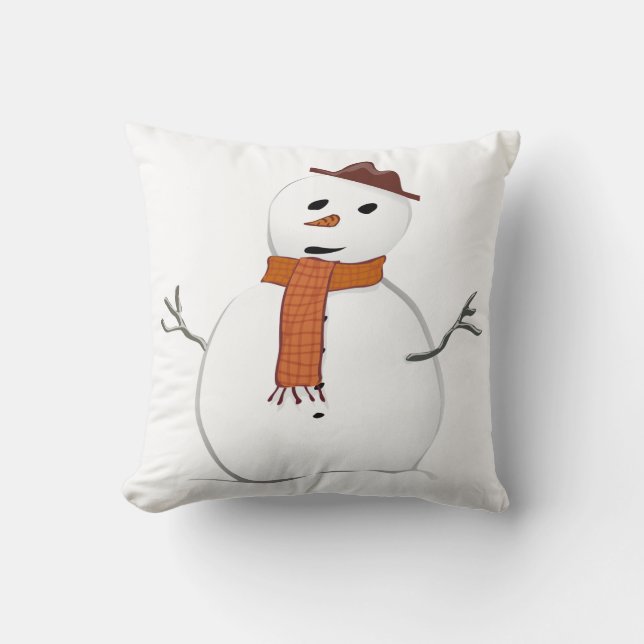 Snowman Throw Pillow (Front)