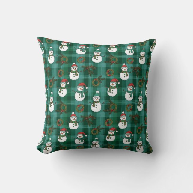 Snowman Throw Pillow (Front)
