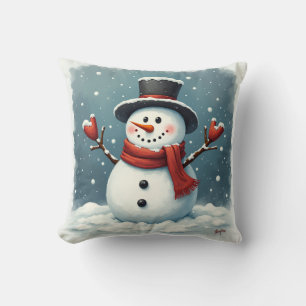 Snowman Throw Pillow