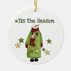 Snowman Tis the Season Ornament