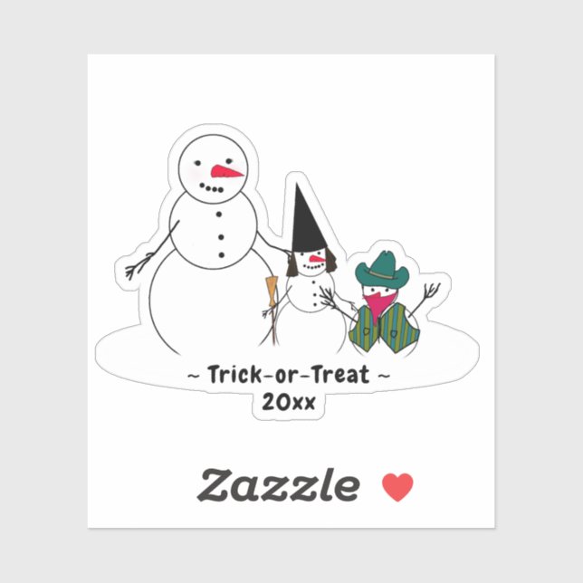 Snowman Trick-or-Treat Halloween  (Sheet)