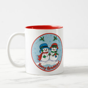 Snowman Two-Tone Coffee Mug