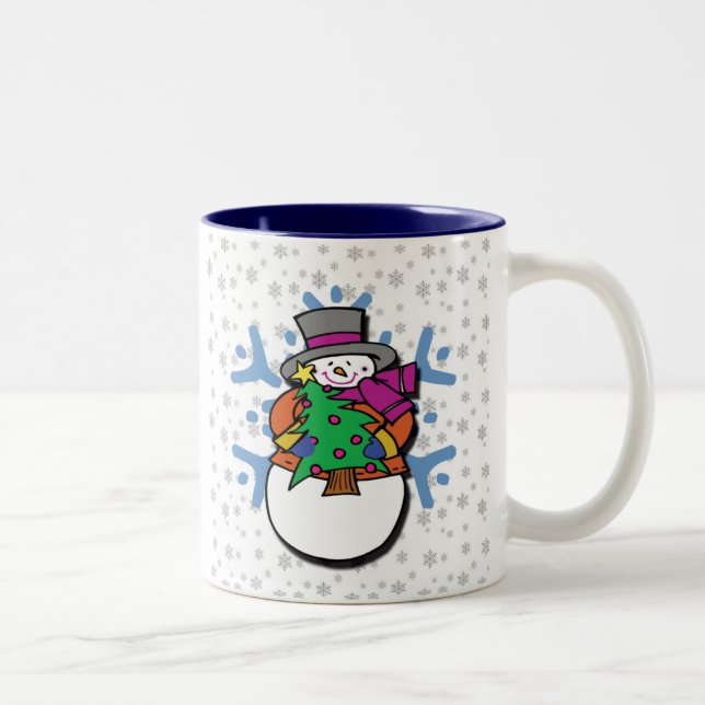 Snowman Two-Tone Coffee Mug (Right)