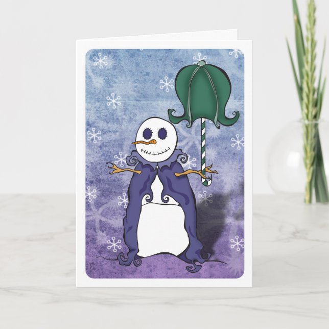 Snowman Umbrella Card (Front)