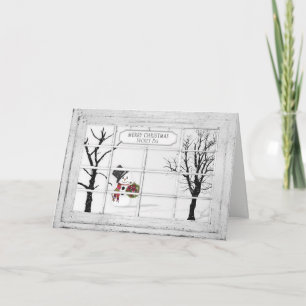 Snowman View-Window - Christmas - Secret Pal Holiday Card