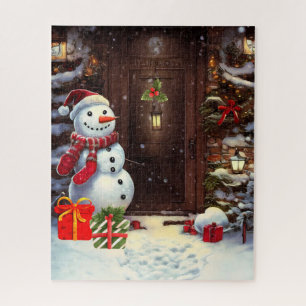 Snowman Vintage Christmas  Jigsaw Puzzle