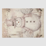 Snowman Vintage Pastel Pink Winter Christmas Tissue Paper<br><div class="desc">Snowman Vintage Pastel Pink Winter Christmas</div>