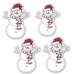 Snowman Vinyl Cut Sticker