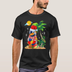 Snowman Volleyball Balls Santa Hat Christmas In Ju T-Shirt