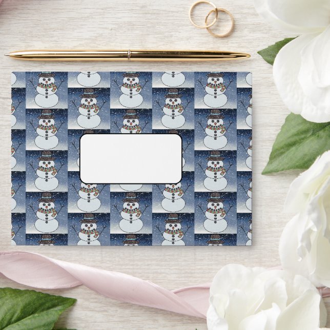 Snowman w/BG - A7 Envelope (Wedding)