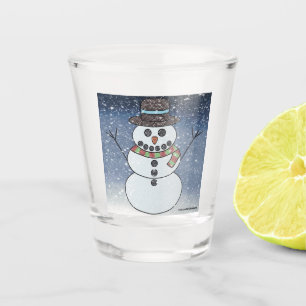 Snowman w/BG - Shot Glass