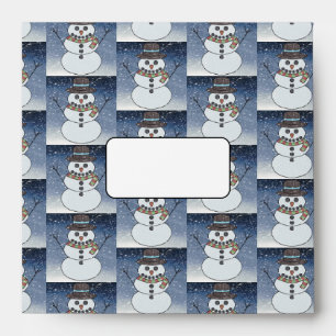 Snowman w/BG - Square Envelope