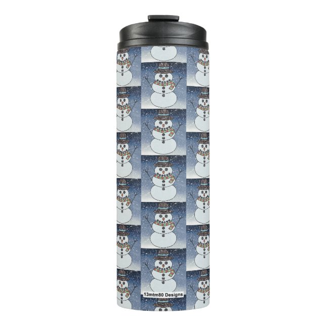 Snowman w/BG - Thermal Tumbler (Front)