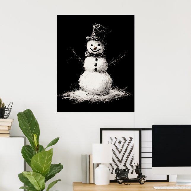 Snowman wall art (Home Office)