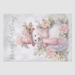 Snowman Watercolor Pink Winter Christmas Tissue Paper<br><div class="desc">Snowman Watercolor Pink Winter Christmas</div>