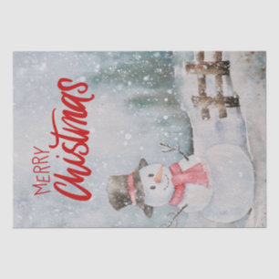 Snowman Watercolor Winter Christmas Tissue Paper