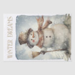 Snowman Watercolor Winter Christmas Tissue Paper<br><div class="desc">Snowman Watercolor Winter Christmas</div>