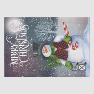 Snowman Watercolor Winter Christmas Tissue Paper