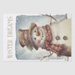Snowman Watercolor Winter Christmas Tissue Paper<br><div class="desc">Snowman Watercolor Winter Christmas</div>