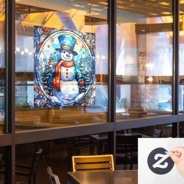 Snowman Window Cling (Restaurant Window)