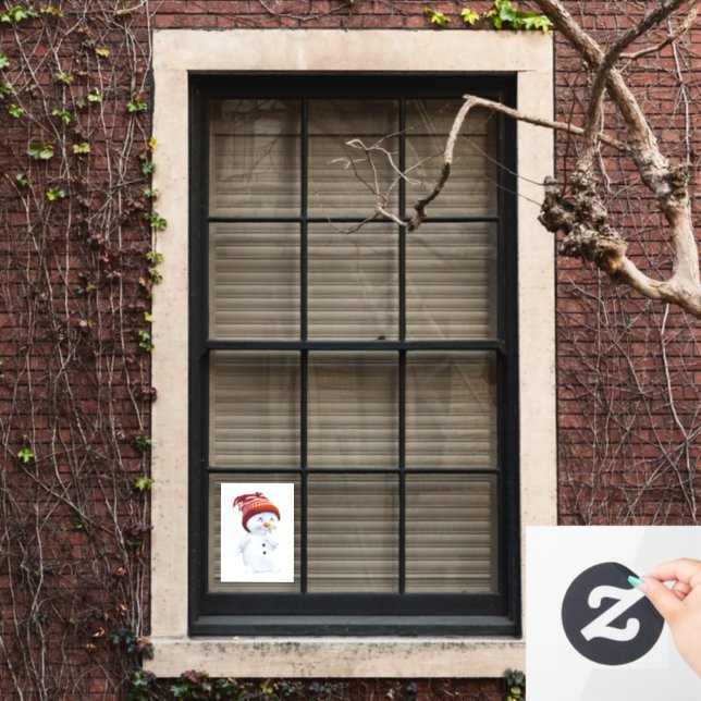 Snowman Window Cling (Home Window)