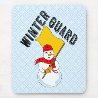 Snowman Winter Guard Mouse Pad