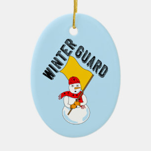 Snowman Winter Guard Ornement en métal