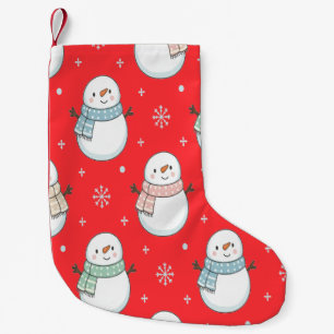 Snowman Winter Magic Cozy Cute  Small Christmas Stocking