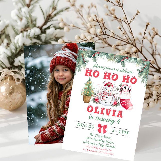 Snowman Winter Party Christmas Holiday Birthday Invitation (Creator Uploaded)