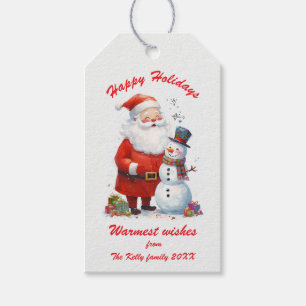 Snowman Winter Santa Christmas Cute Gift Tags