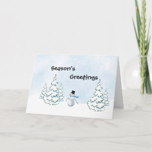 Snowman Winter Wonderland Carte de voeux pour la s