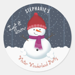 Snowman Winter Wonderland Classic Round Sticker