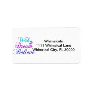 Snowman Wish Dream Believe Gifts Purple & Teal Label